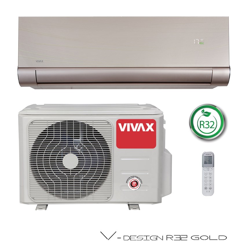 Vivax Cool V DESIGN GOLD inverter klima uređaj 3,81kW, ACP-12CH35AEVI R32 GOLD