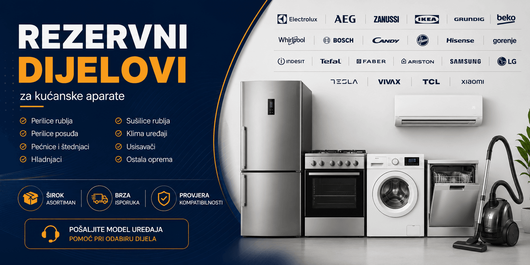Rezervni dijelovi za kućanske aparate