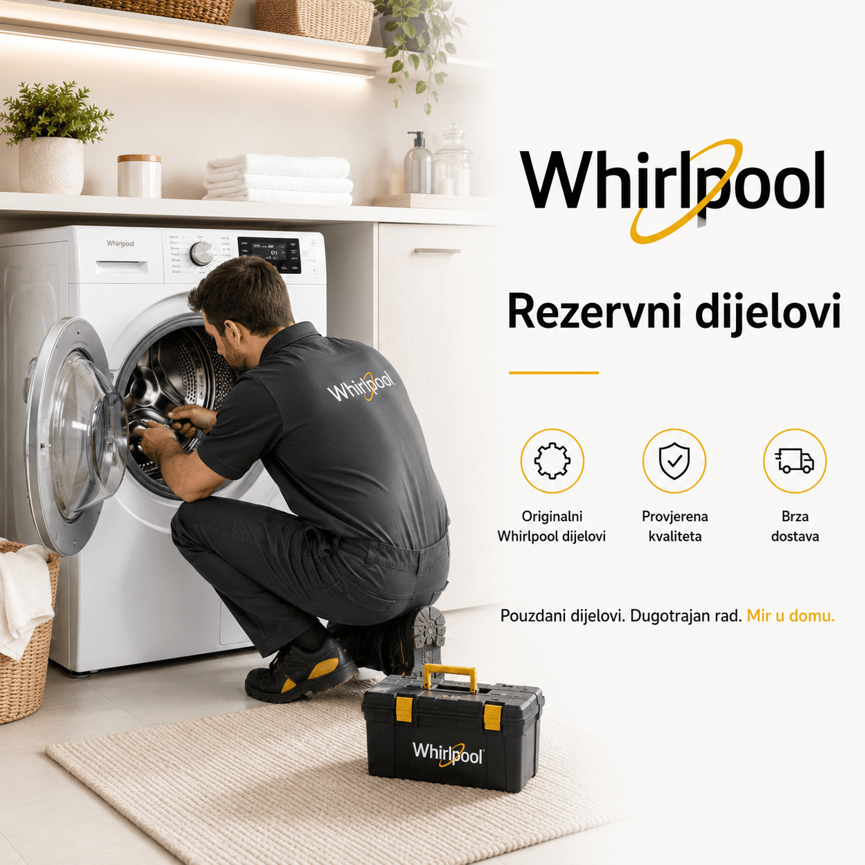 Rezervni dijelovi za Wihrlpool/Indesit kućanske aparate