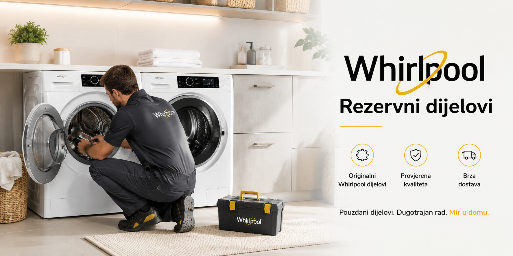 Rezervni dijelovi za Wihrlpool/Indesit kućanske aparate